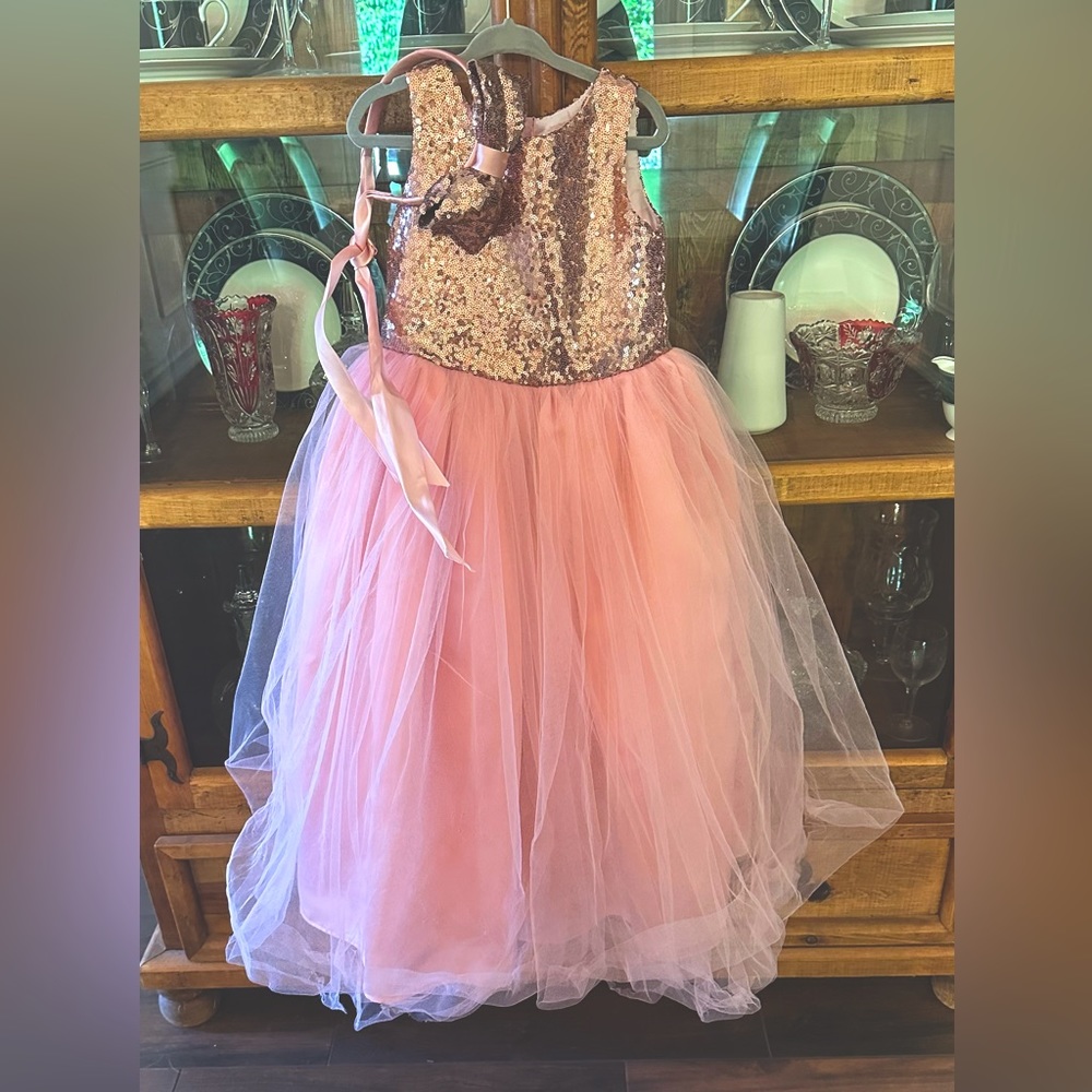Girls Ruffle Dress and Headband